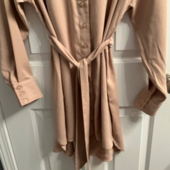 Forever 21 Shirt Dress button up tie waist size small - Picture 3 of 5